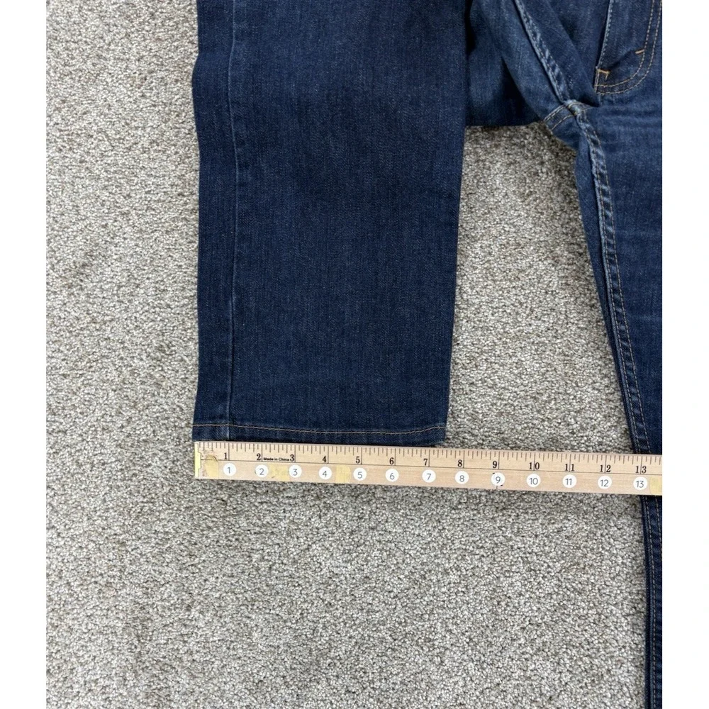 Levis 513 Slim Straight Jeans Mens 32x30 (Fits 34x30) Blue Dark Wash Wallet Fade